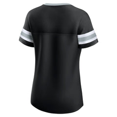 Las Vegas Raiders Women's Plus Size Original State Lace-Up T-Shirt - Black - Fanatics