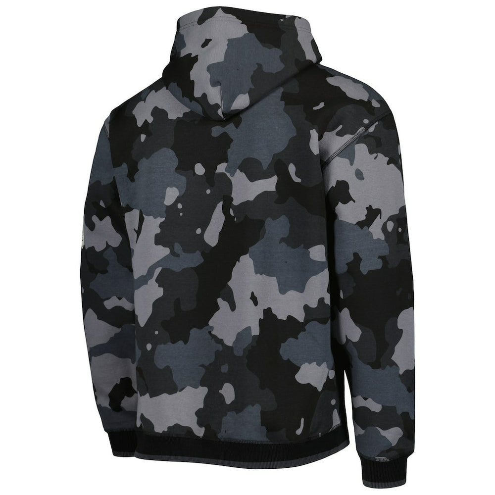 Chicago Bears The Wild Collective Camo Pullover Hoodie - Black - NFL
