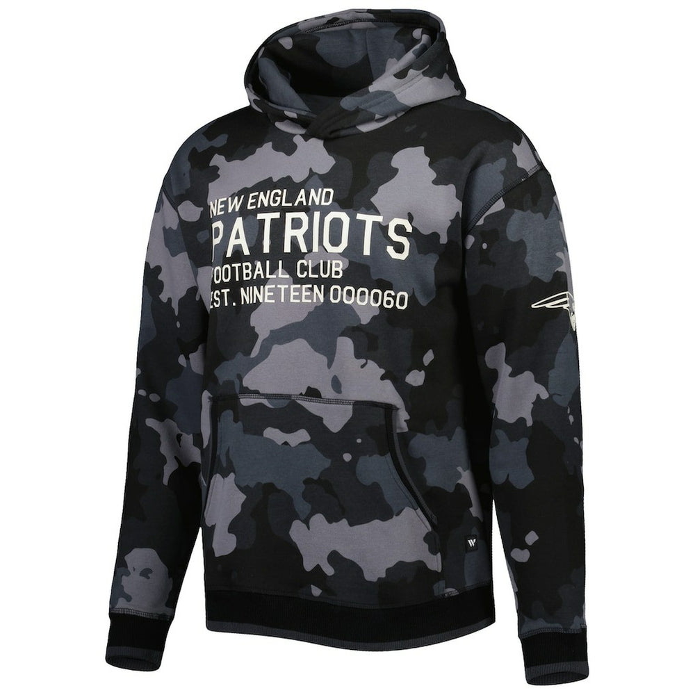 New England Patriots The Wild Collective Camo Pullover Hoodie - Black - NFL