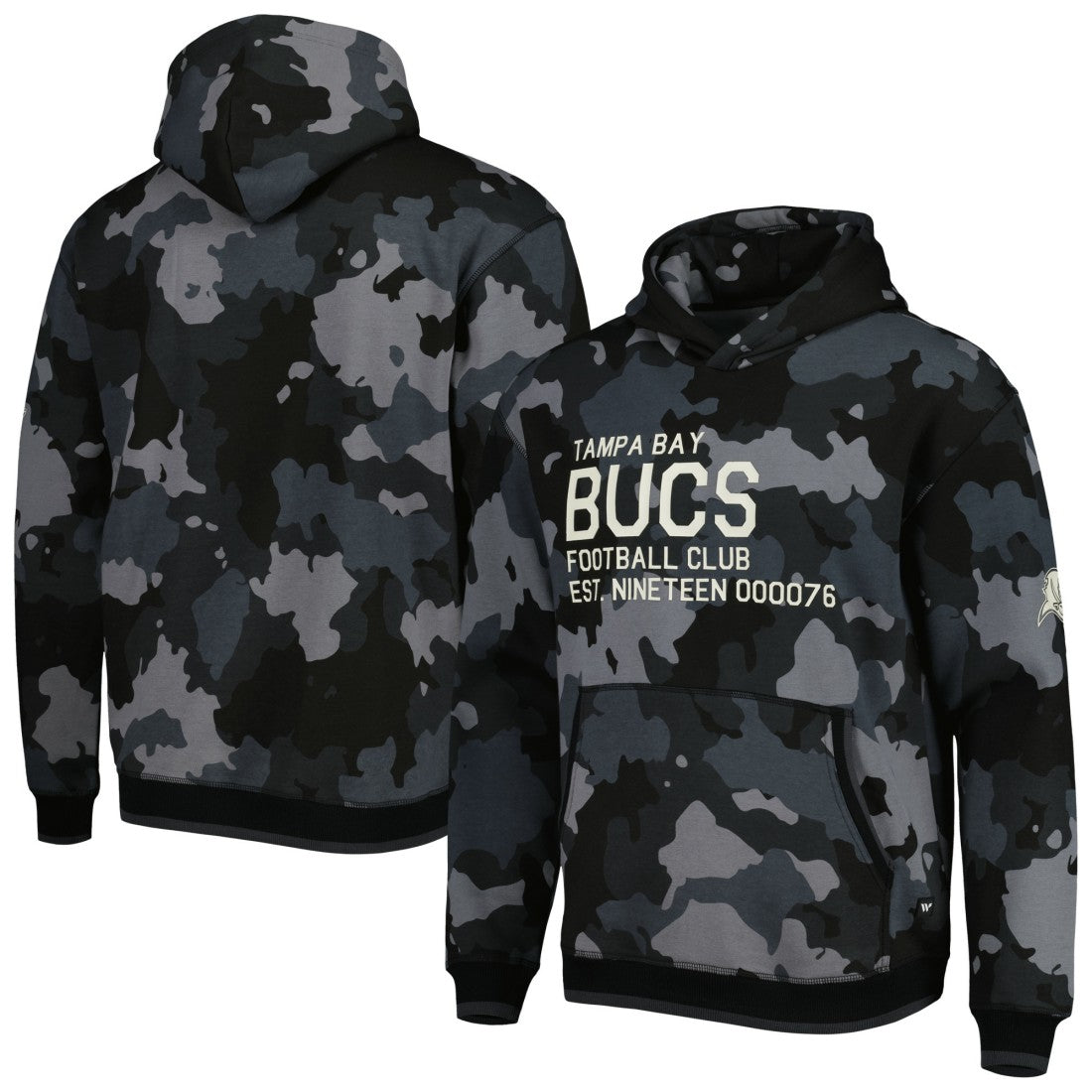 Tampa Bay Buccaneers The Wild Collective Camo Pullover Hoodie - Black - NFL
