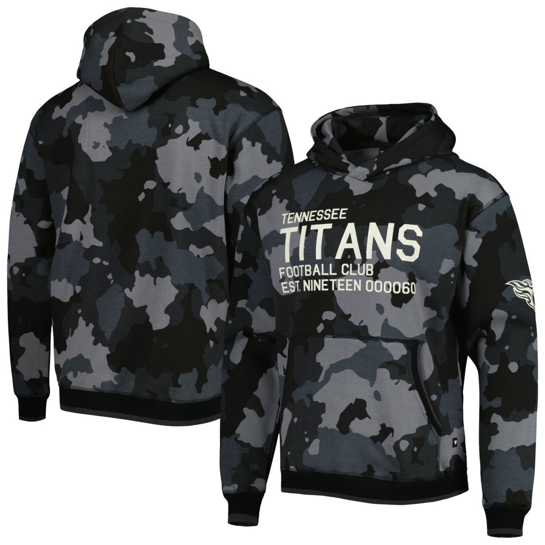 Tennessee Titans The Wild Collective Camo Pullover Hoodie - Black - NFL