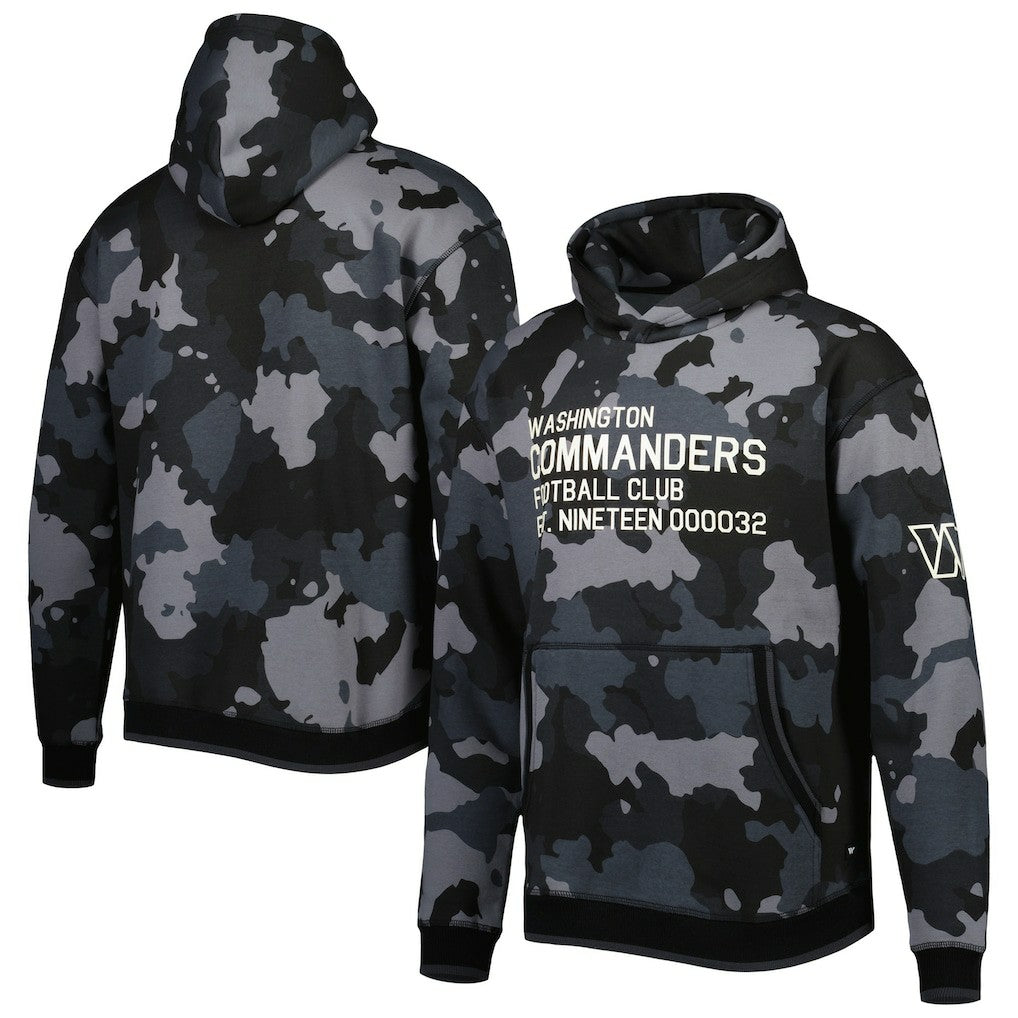 Washington Commanders The Wild Collective Camo Pullover Hoodie - Black - NFL