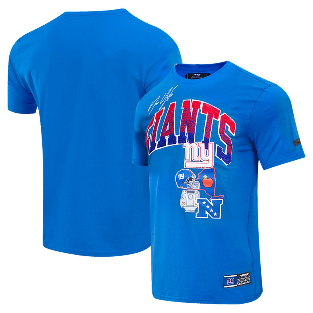 New York Giants Pro Standard Super Bowl XLVI Patch Hometown Collection T-Shirt - Royal - NFL