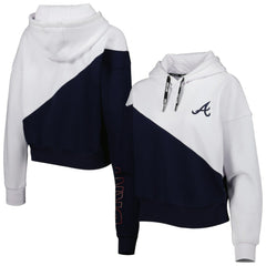 Atlanta Braves DKNY Sport Women's Bobbi Colorblock Pullover Hoodie Sale