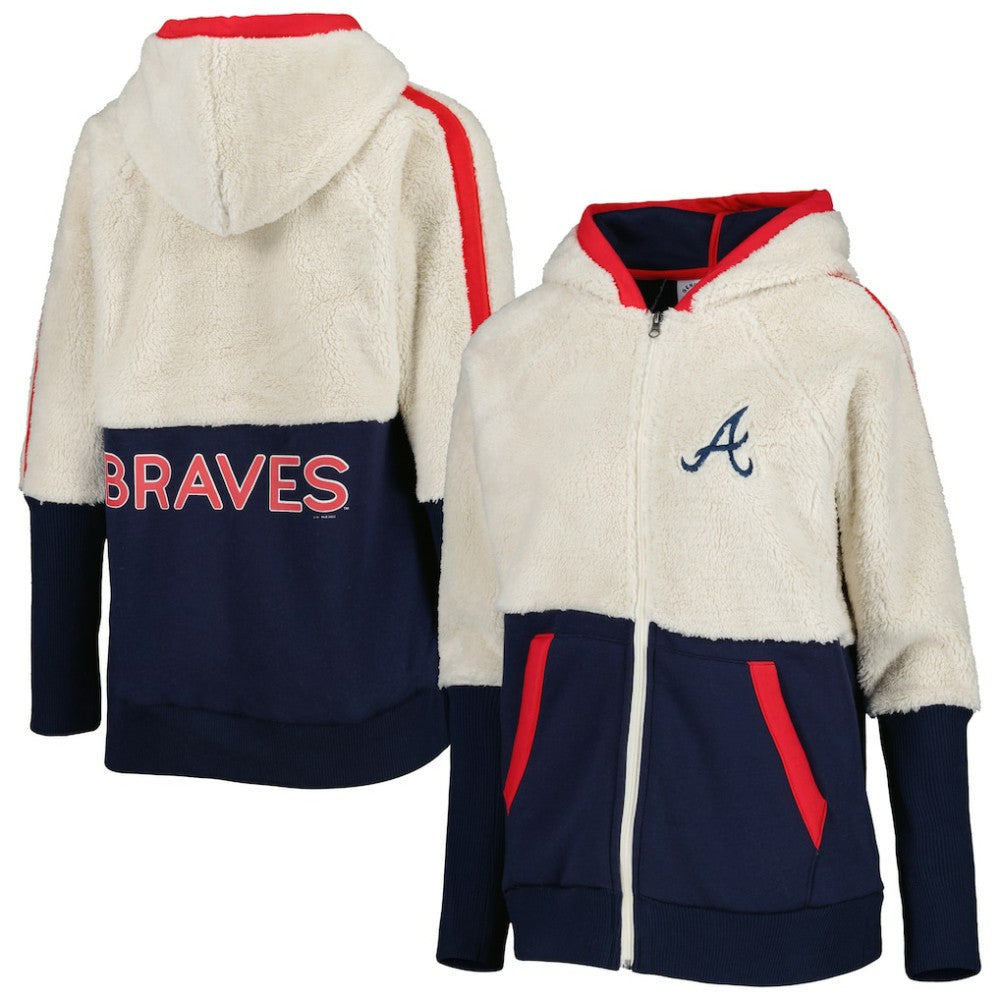 Atlanta Braves G-III 4Her by Carl Banks Women's Shuffle It Raglan Full-Zip Hoodie Discount