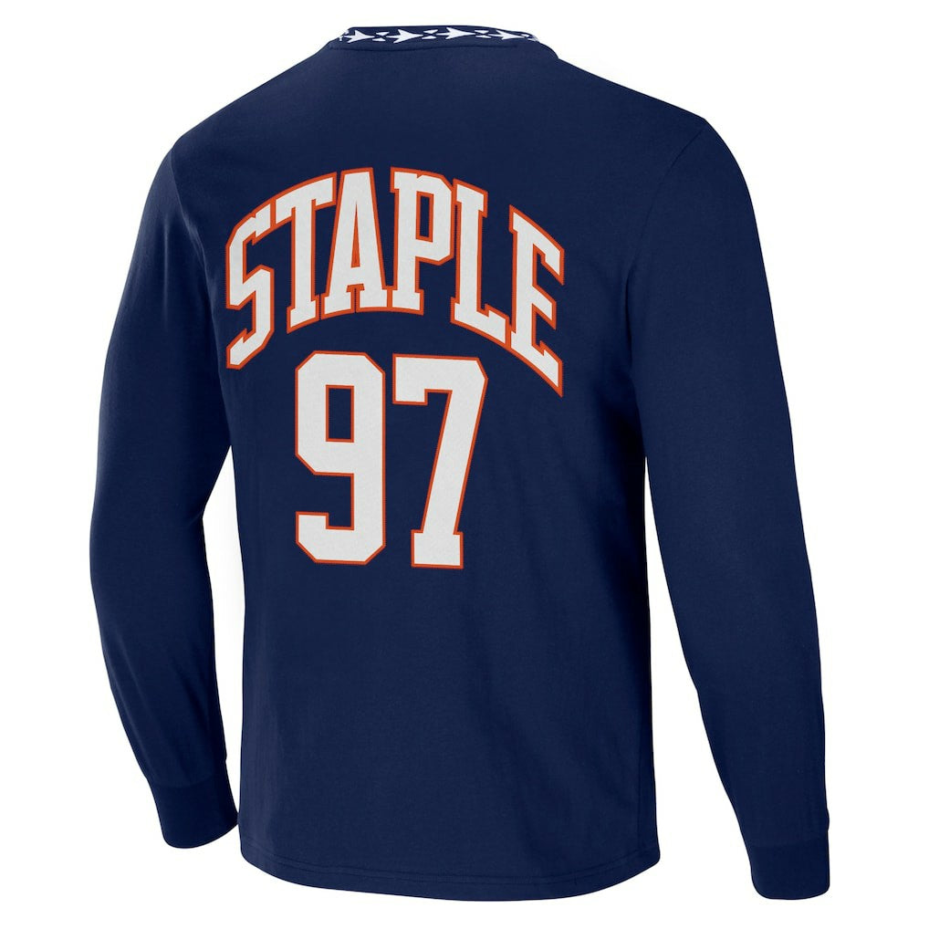Chicago Bears NFL x Staple Core Team Long Sleeve T-Shirt - Navy - NFL