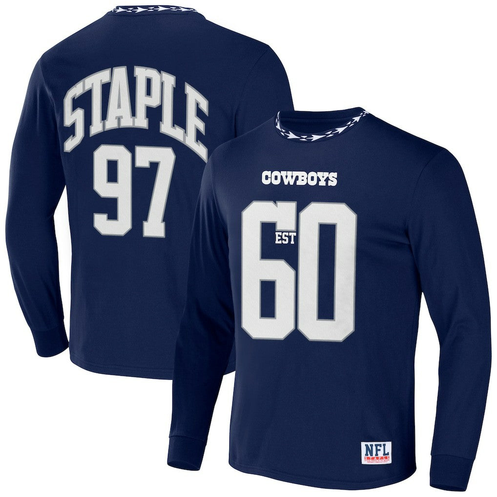 Dallas Cowboys NFL x Staple Core Team Long Sleeve T-Shirt - Navy - NFL