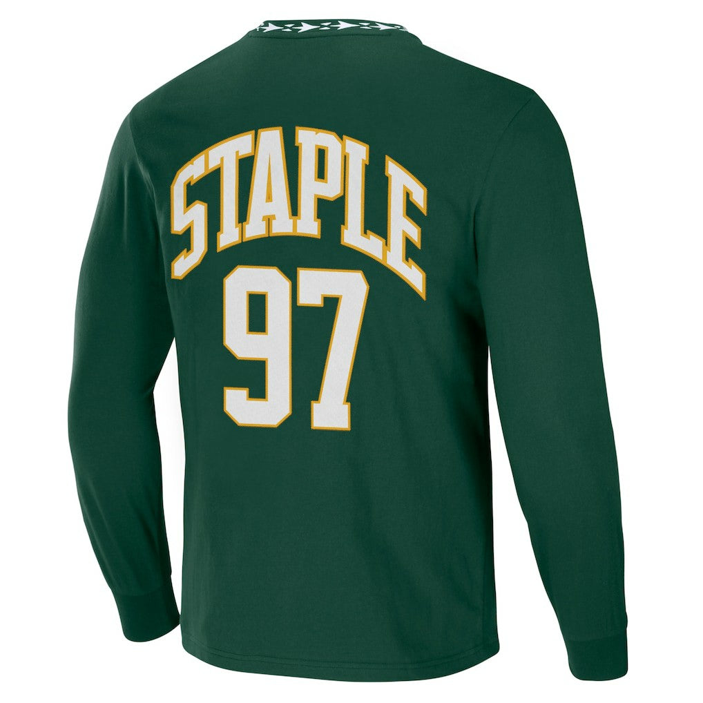 Green Bay Packers NFL x Staple Core Team Long Sleeve T-Shirt - Hunter Green - NFL