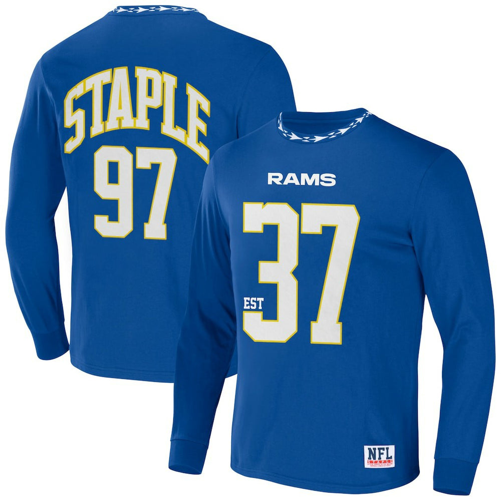 Los Angeles Rams NFL x Staple Core Team Long Sleeve T-Shirt - Royal - NFL