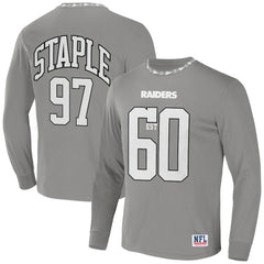 Las Vegas Raiders NFL x Staple Core Team Long Sleeve T-Shirt - Gray - NFL