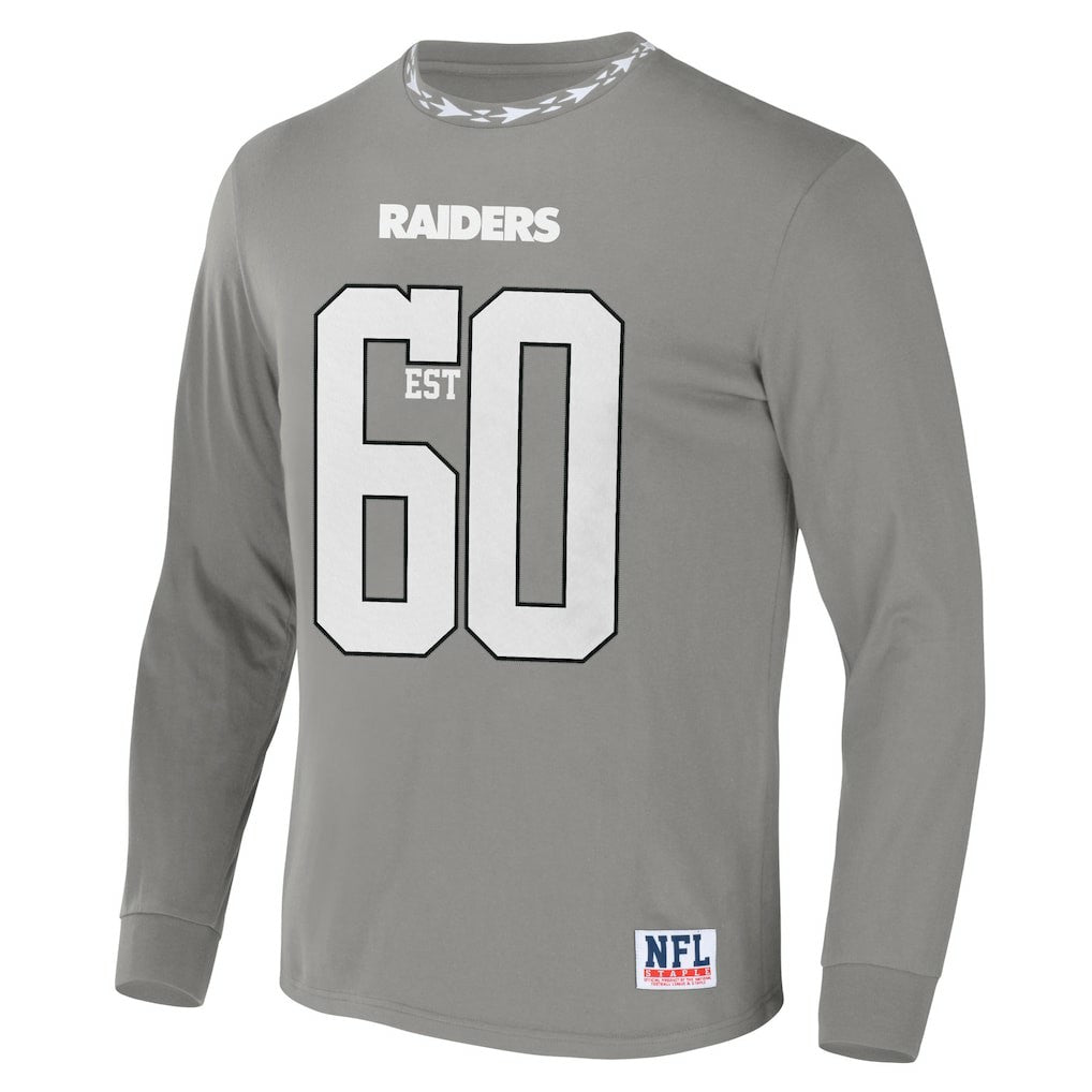 Las Vegas Raiders NFL x Staple Core Team Long Sleeve T-Shirt - Gray - NFL