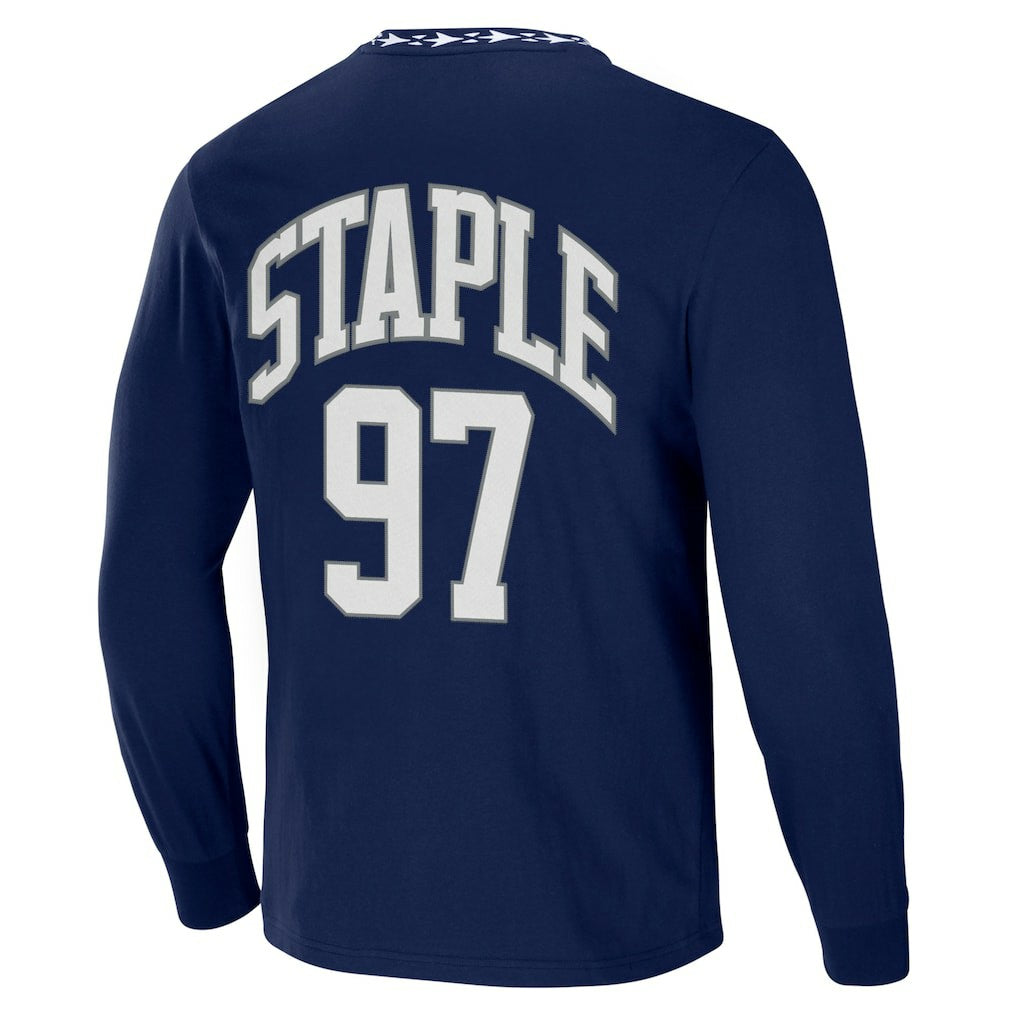 New England Patriots NFL x Staple Core Team Long Sleeve T-Shirt - Navy - NFL