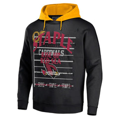 Arizona Cardinals NFL x Staple Throwback Vintage Wash Pullover Hoodie - Black - NFL
