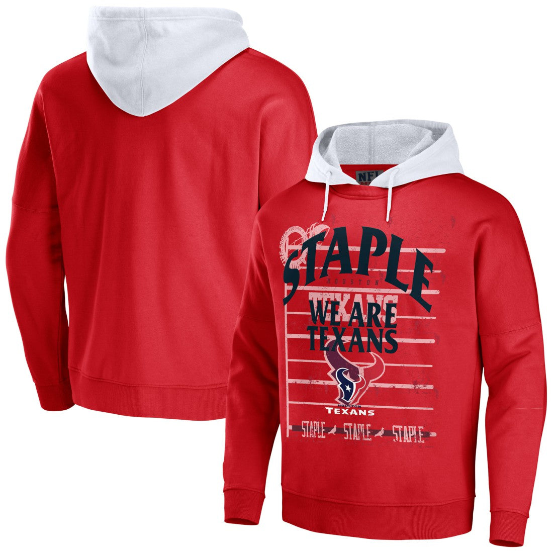 Houston Texans NFL x Staple Throwback Vintage Wash Pullover Hoodie - Navy - NFL
