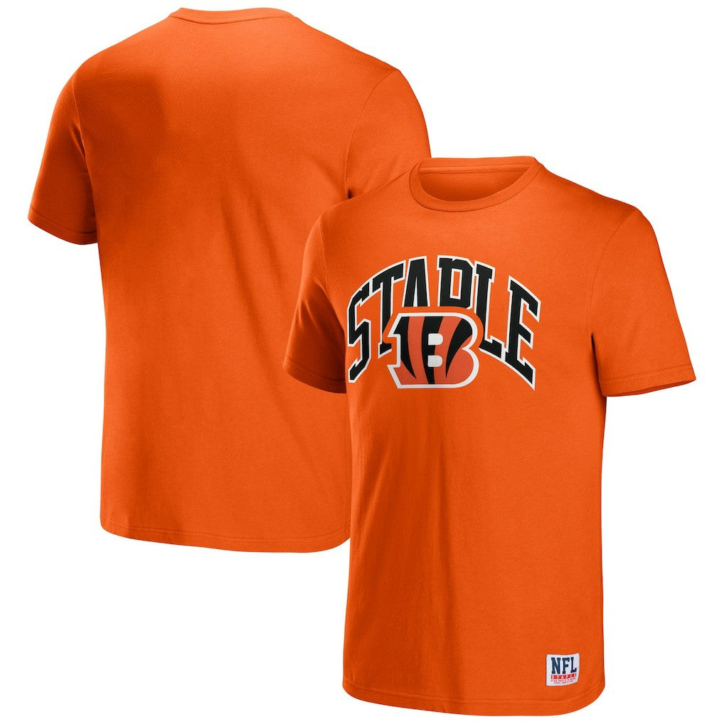 Cincinnati Bengals NFL x Staple Logo Lockup T-Shirt - Orange - NFL
