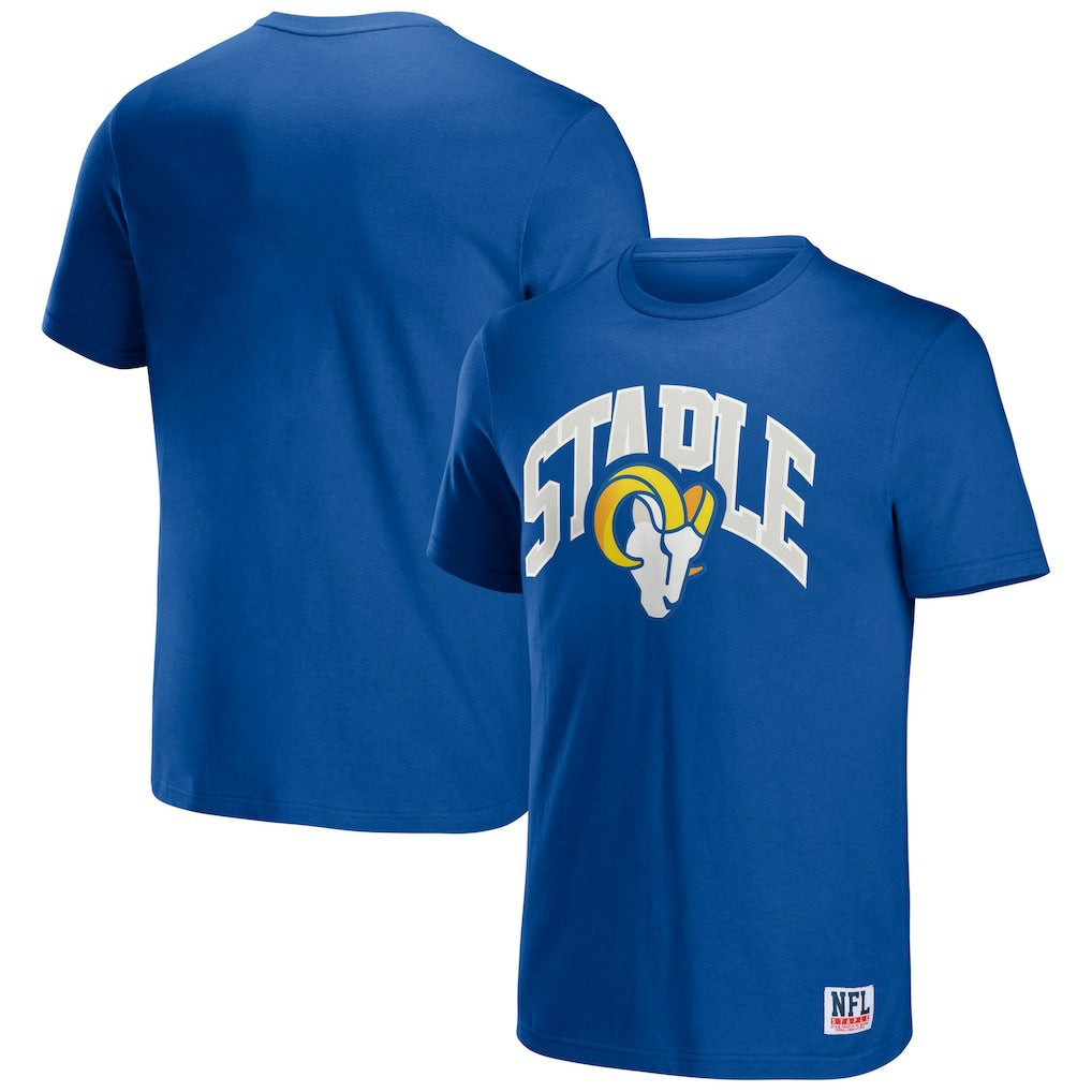 Los Angeles Rams NFL x Staple Logo Lockup T-Shirt - Royal - NFL