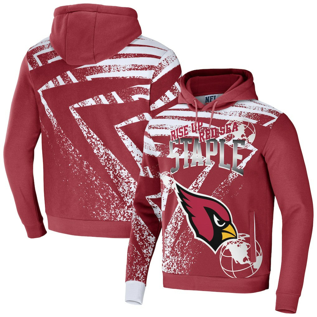Arizona Cardinals NFL x Staple All Over Print Pullover Hoodie - Cardinal - NFL