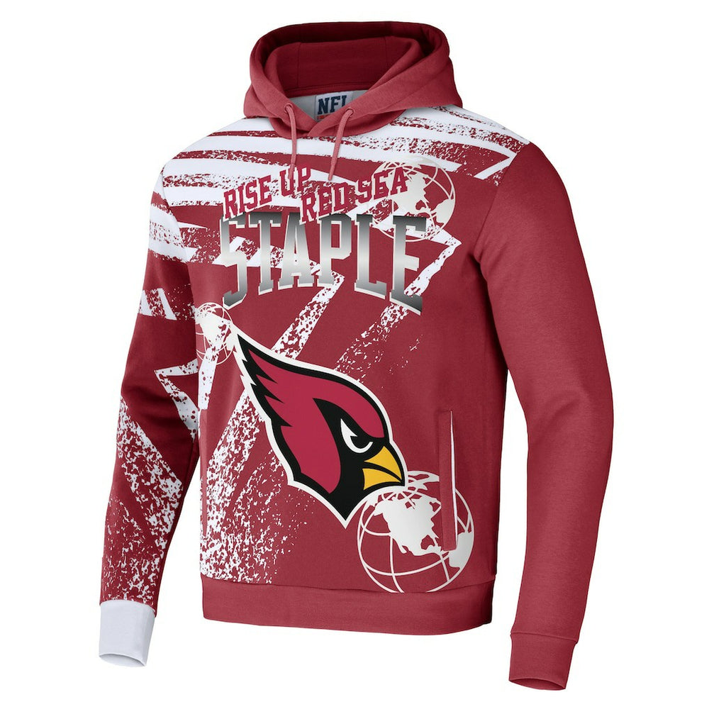 Arizona Cardinals NFL x Staple All Over Print Pullover Hoodie - Cardinal - NFL
