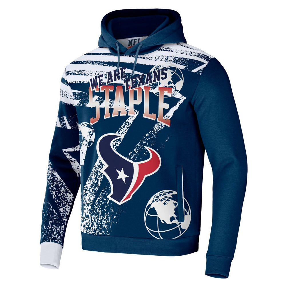 Houston Texans NFL x Staple All Over Print Pullover Hoodie - Navy - NFL