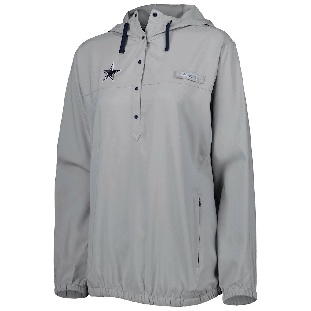 Dallas Cowboys Women's Tamiami Omni-Shade Pullover Hoodie - Gray - Columbia