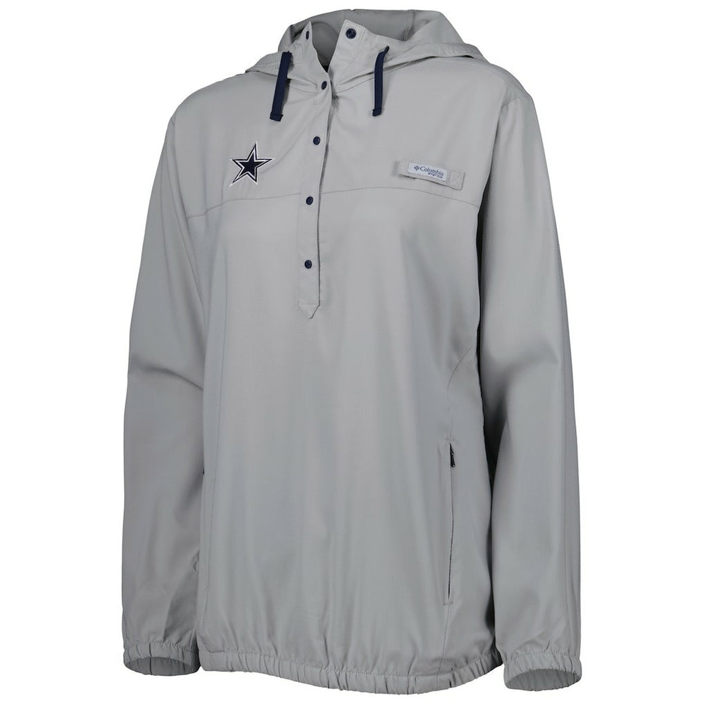 Dallas Cowboys Women's Tamiami Omni-Shade Pullover Hoodie - Gray - Columbia