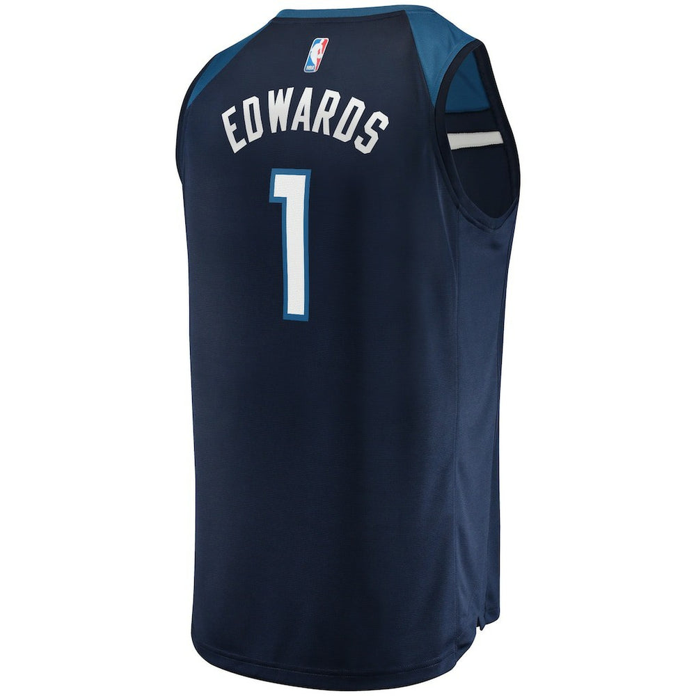 Fanatics Anthony Edwards Minnesota Timberwolves 2021/22 Fast Break Replica Jersey Icon Edition Navy