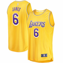 Fanatics LeBron James Los Angeles Lakers 2021/22 Fast Break Replica Jersey Icon Edition Gold