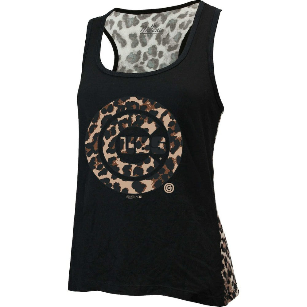 Chicago Cubs Majestic Threads Women's Leopard Tank Top Discount