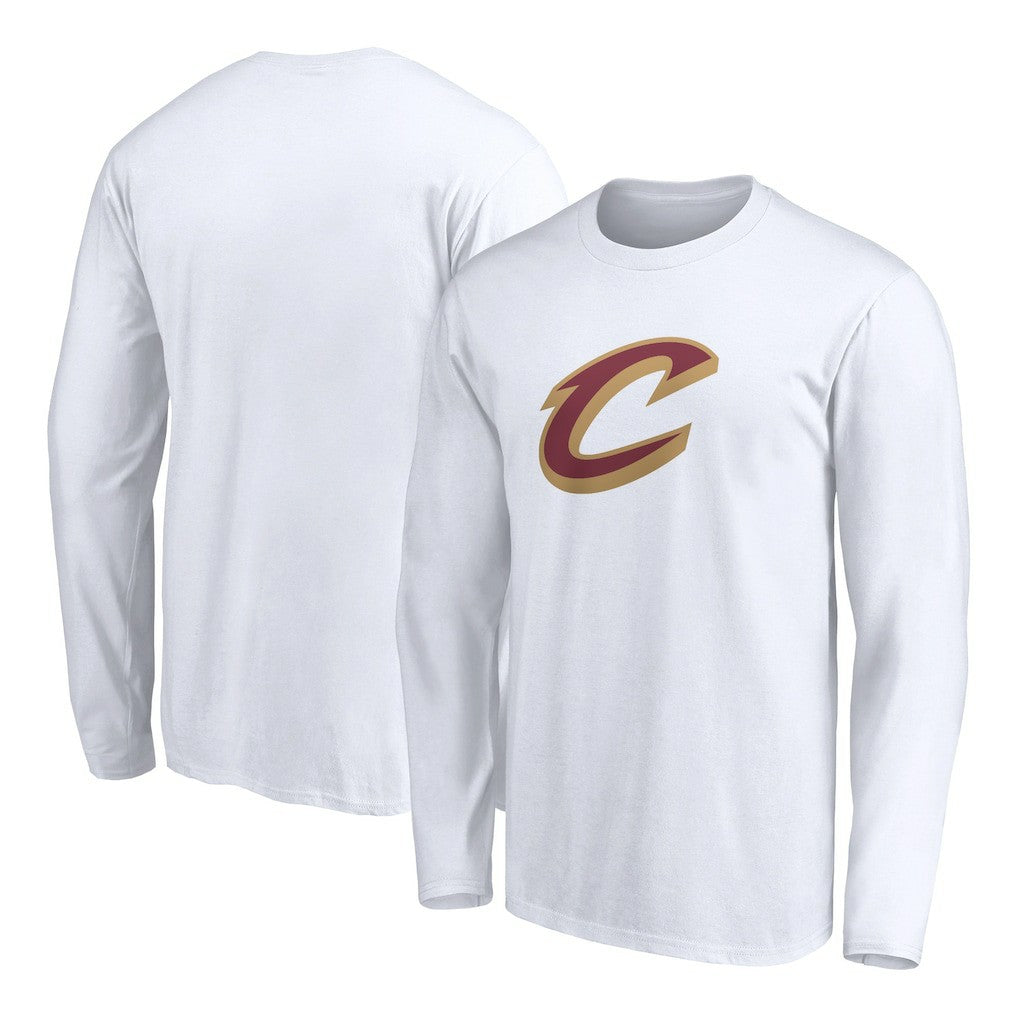 Cleveland Cavaliers Primary Logo Team Long Sleeve T-Shirt White