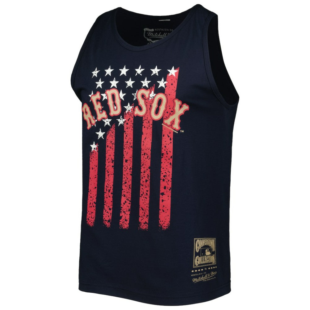 Boston Red Sox Mitchell & Ness Cooperstown Collection Stars and Stripes Tank Top Sale