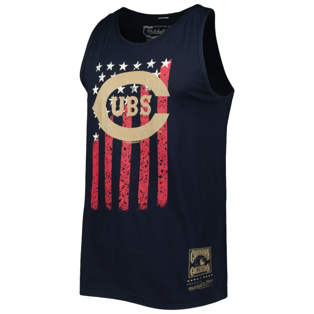 Chicago Cubs Mitchell & Ness Cooperstown Collection Stars and Stripes Tank Top Discount
