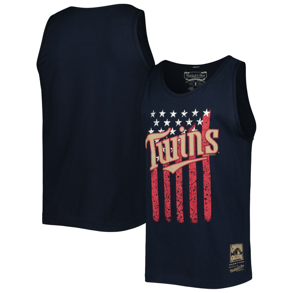 Minnesota Twins Mitchell & Ness Cooperstown Collection Stars and Stripes Tank Top for sale