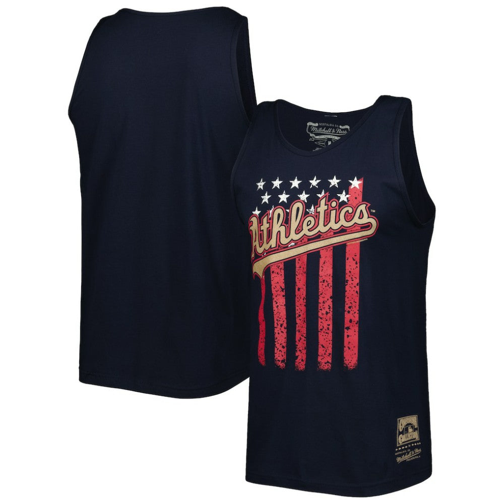 Athletics Mitchell & Ness Cooperstown Collection Stars and Stripes Tank Top Outlet