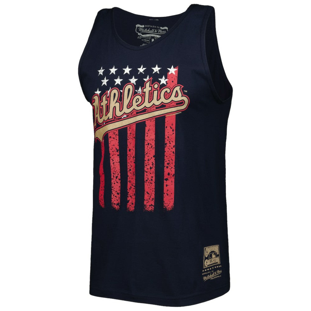 Athletics Mitchell & Ness Cooperstown Collection Stars and Stripes Tank Top Outlet