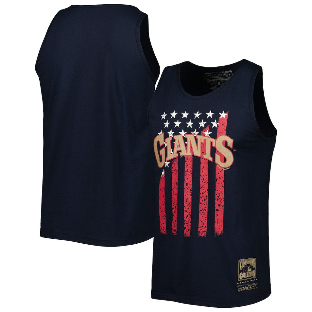 San Francisco Giants Mitchell & Ness Cooperstown Collection Stars and Stripes Tank Top Outlet