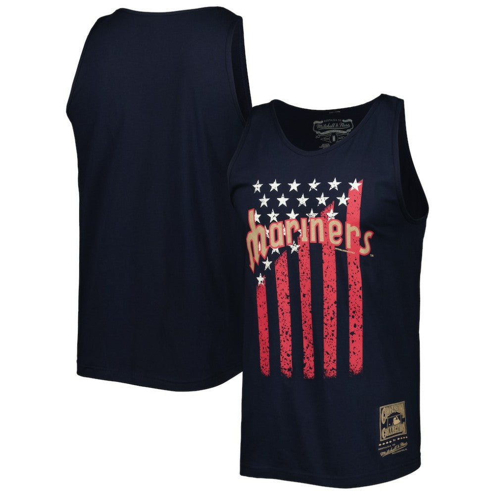 Seattle Mariners Mitchell & Ness Cooperstown Collection Stars and Stripes Tank Top Sale