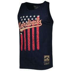 St. Louis Cardinals Mitchell & Ness Cooperstown Collection Stars and Stripes Tank Top Discount