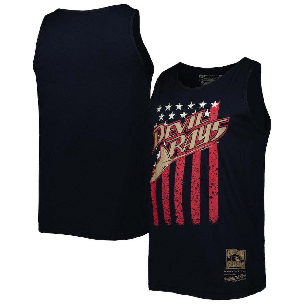 Tampa Bay Rays Mitchell & Ness Cooperstown Collection Stars and Stripes Tank Top Discount