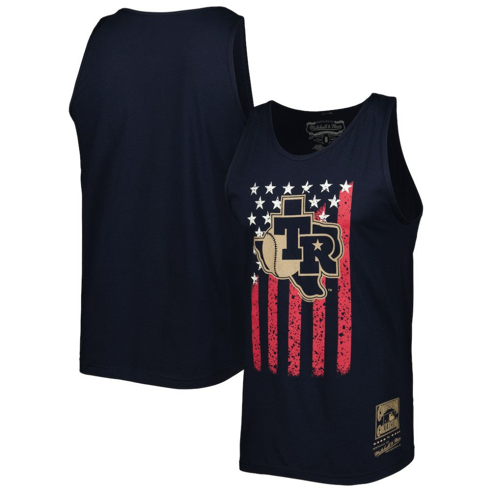 Texas Rangers Mitchell & Ness Cooperstown Collection Stars and Stripes Tank Top Sale