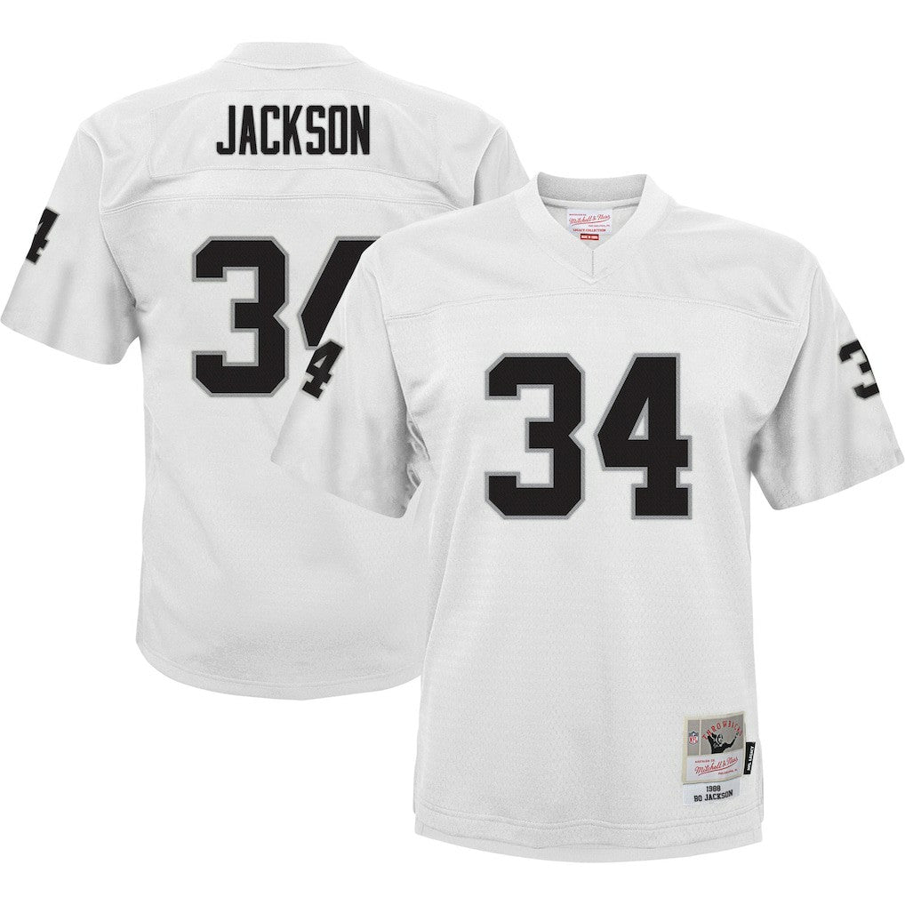 Bo Jackson Las Vegas Raiders Youth 1988 Retired Player Legacy Jersey - White - Mitchell & Ness
