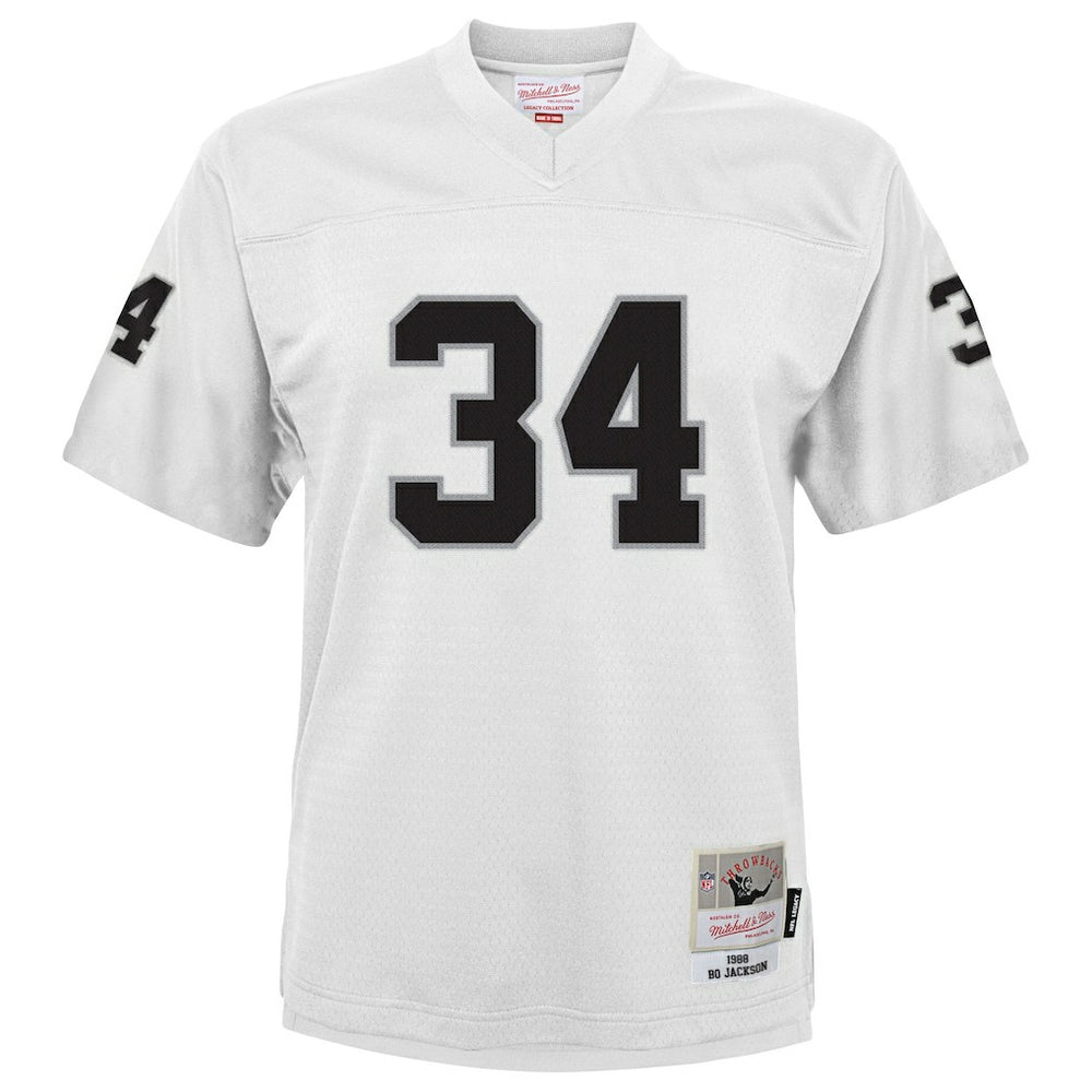 Bo Jackson Las Vegas Raiders Youth 1988 Retired Player Legacy Jersey - White - Mitchell & Ness