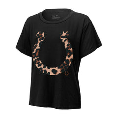 Jonathan Taylor Indianapolis Colts Majestic Threads Women's Leopard Player Name & Number T-Shirt - Black - NFL