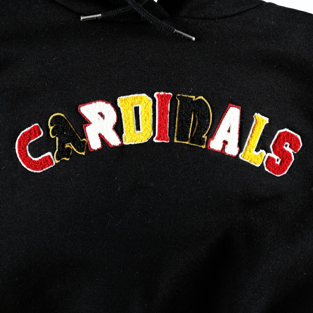 Arizona Cardinals The Wild Collective Women's Cropped Pullover Hoodie - Black - NFL