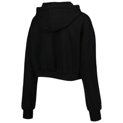 Cleveland Browns The Wild Collective Women's Cropped Pullover Hoodie - Black - NFL