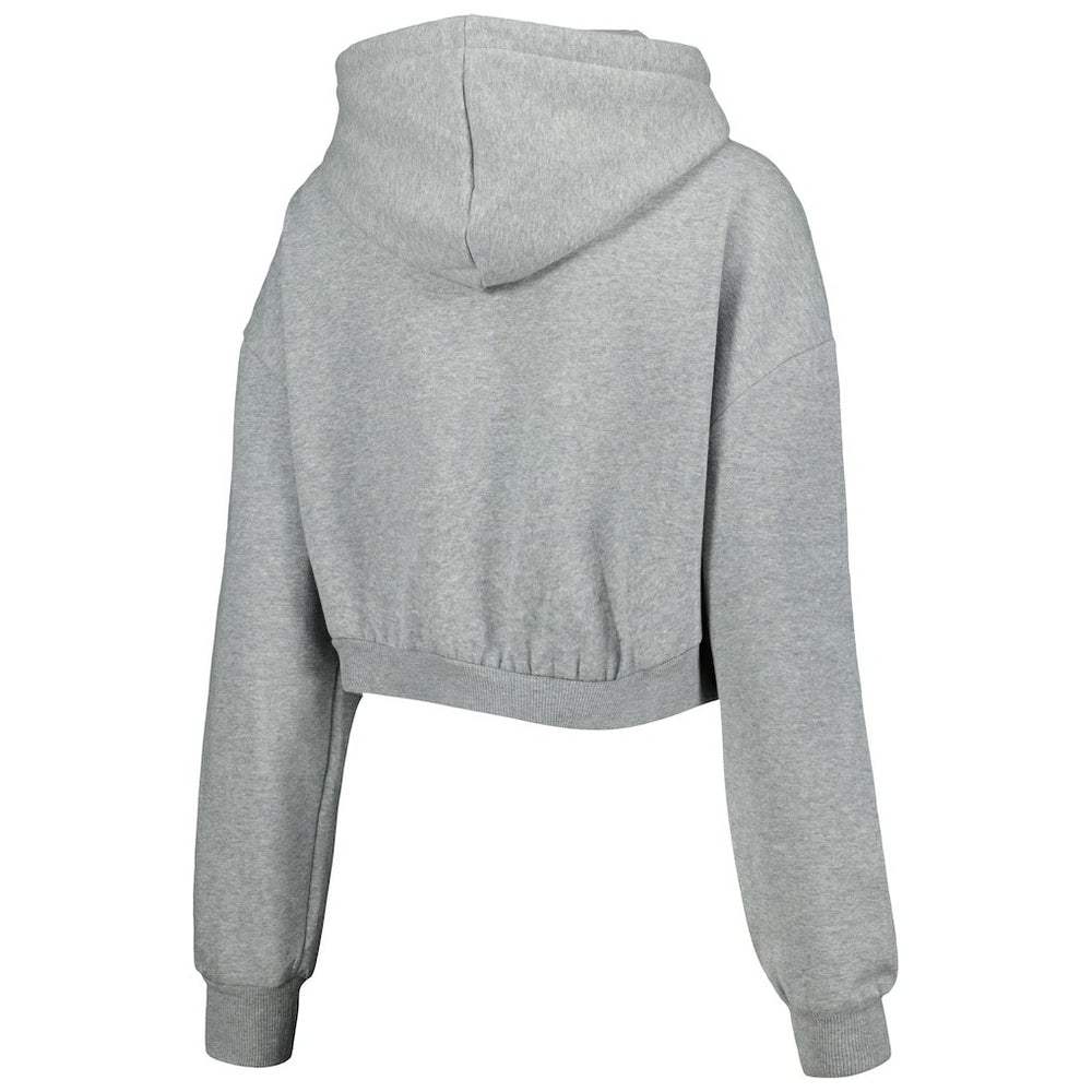 Indianapolis Colts The Wild Collective Women's Cropped Pullover Hoodie - Gray - NFL