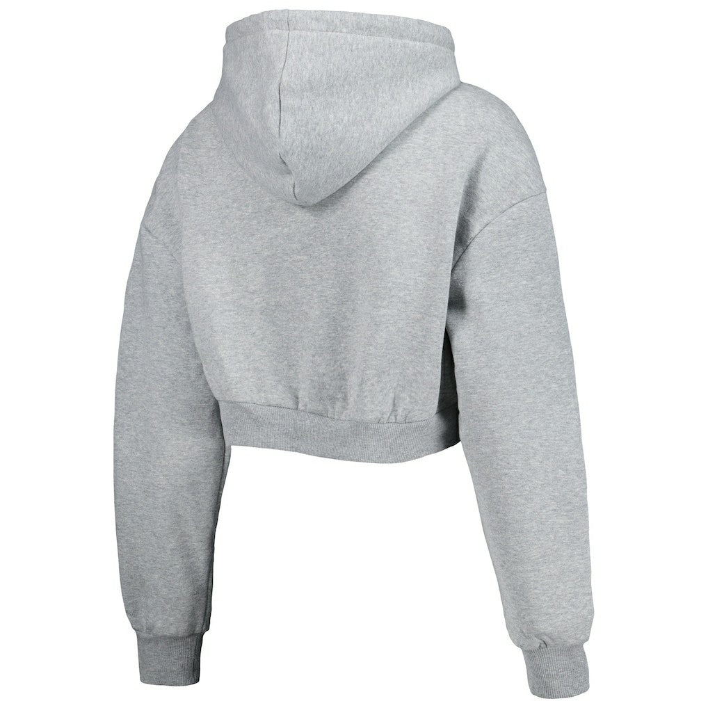 Los Angeles Chargers The Wild Collective Women's Cropped Pullover Hoodie - Gray - NFL