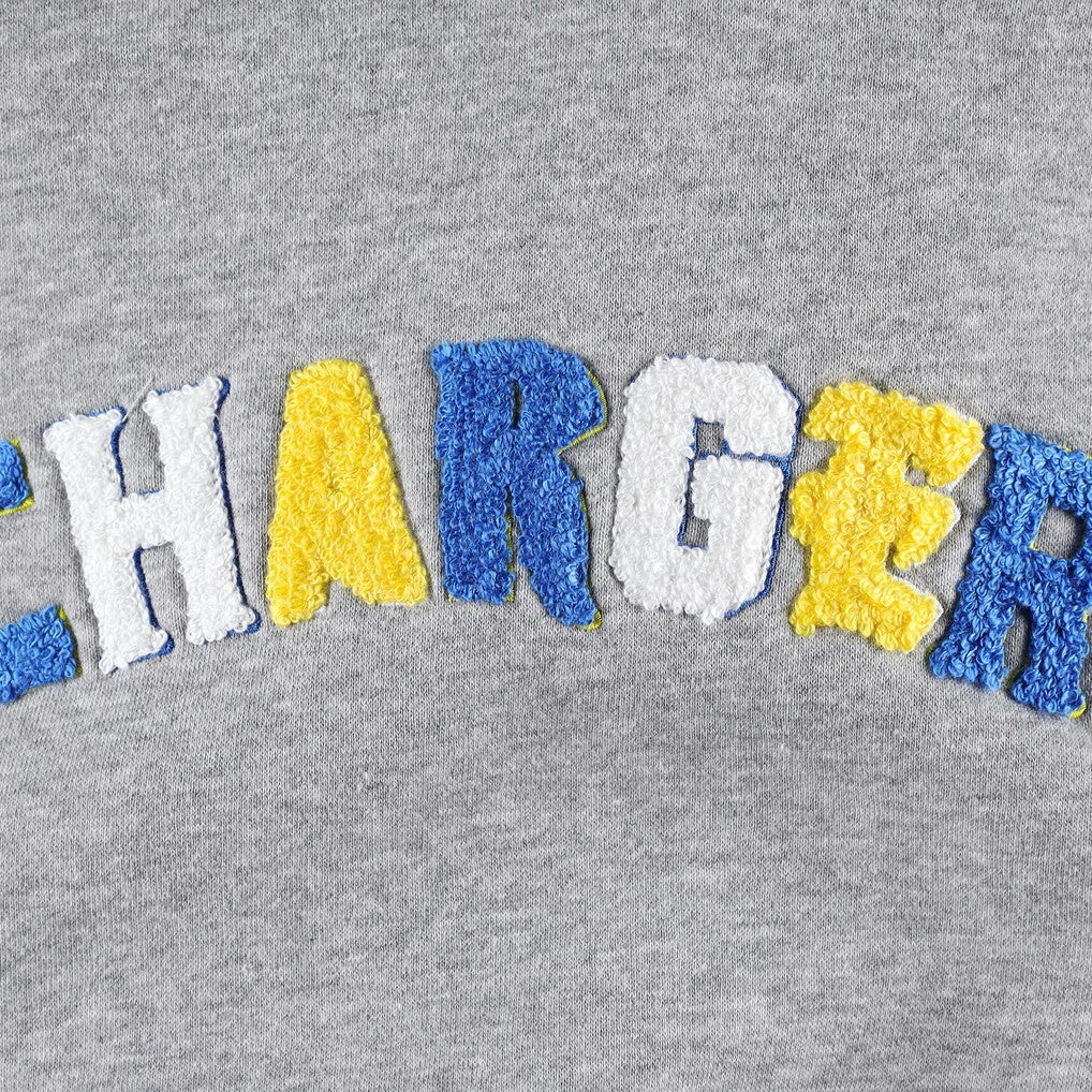 Los Angeles Chargers The Wild Collective Women's Cropped Pullover Hoodie - Gray - NFL