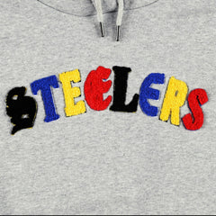 Pittsburgh Steelers The Wild Collective Women's Cropped Pullover Hoodie - Gray - NFL