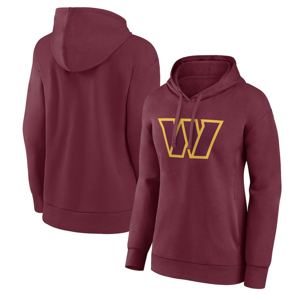 Washington Commanders Women's Team Primary Logo Pullover Hoodie - Burgundy - Fanatics