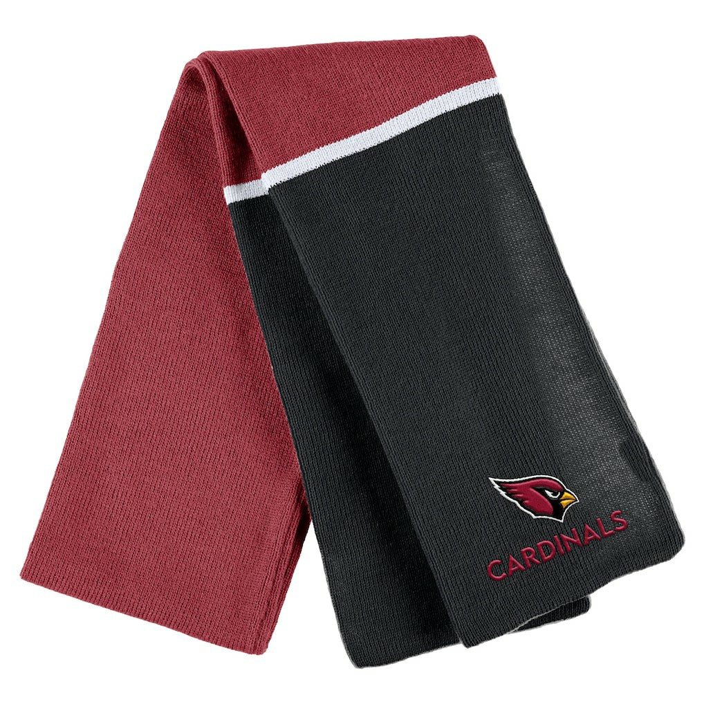 Arizona Cardinals WEAR by Erin Andrews Women's Colorblock Cuffed Knit Hat with Pom and Scarf Set - Cardinal - NFL